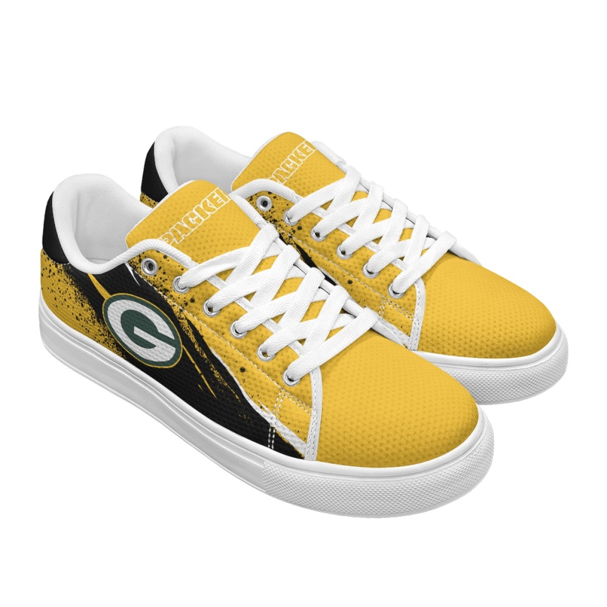 Women's Green Bay Packers Low Top Casual Sneakers/Shoes 001